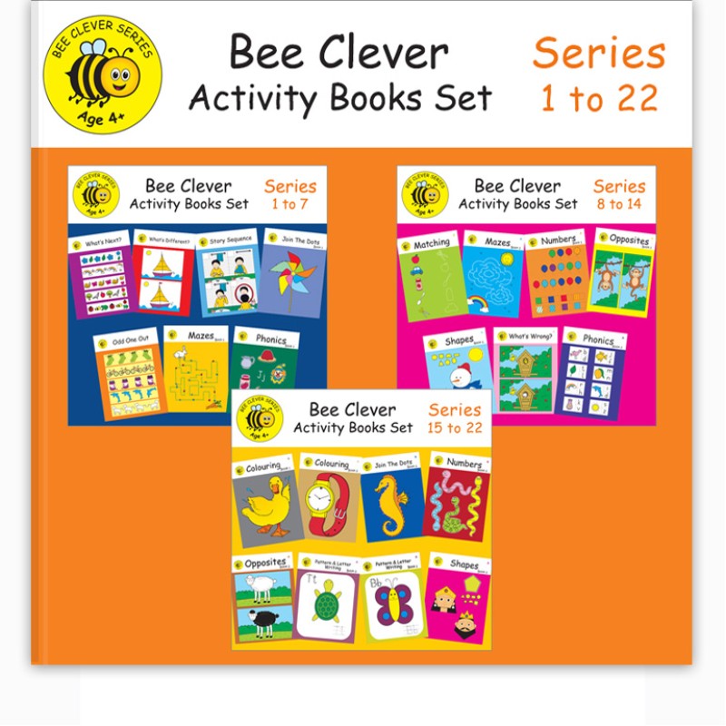 Bee Clever Activity Books Set: Series 1 to 22