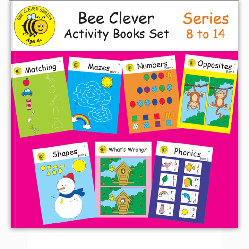Bee Clever Activity Books Set: Series 8 to 14